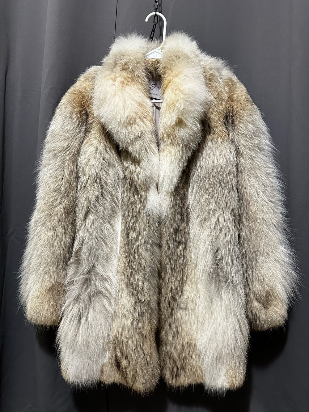 Vintage Lazare's Furs Windsor Coyote Fur Coat with Pocket both side- as is
